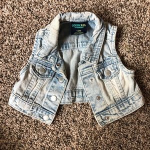Toddler Girl Oshkosh crop denim vest